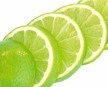 Lime slices isolated on a white background.
